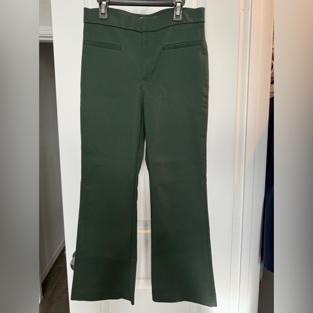 Zara Green Flared Trousers